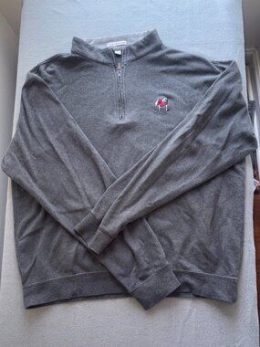 Peter Millar Men's 100% Cotton Quarter-Zip Pullover UGA Georgia Bulldogs size L